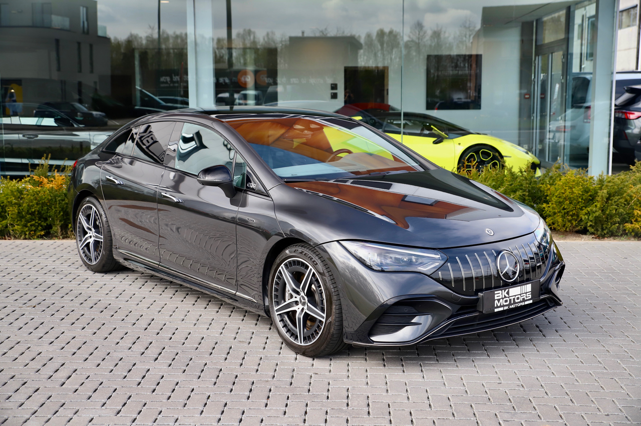 Mercedes-Benz EQE 43 AMG 4-Matic 90.6 kWh-360-Burmester-Hyperscreen-HUD-Pano-Luchtvering-Ambiant-Zitkinematica